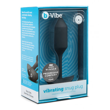 B-Vibe Snug Plug Weighted & Vibrating Silicone Anal Plug 112g